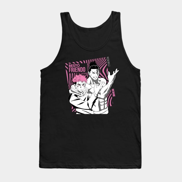 Besto Friendo Anime Fanart Tank Top by Planet of Tees